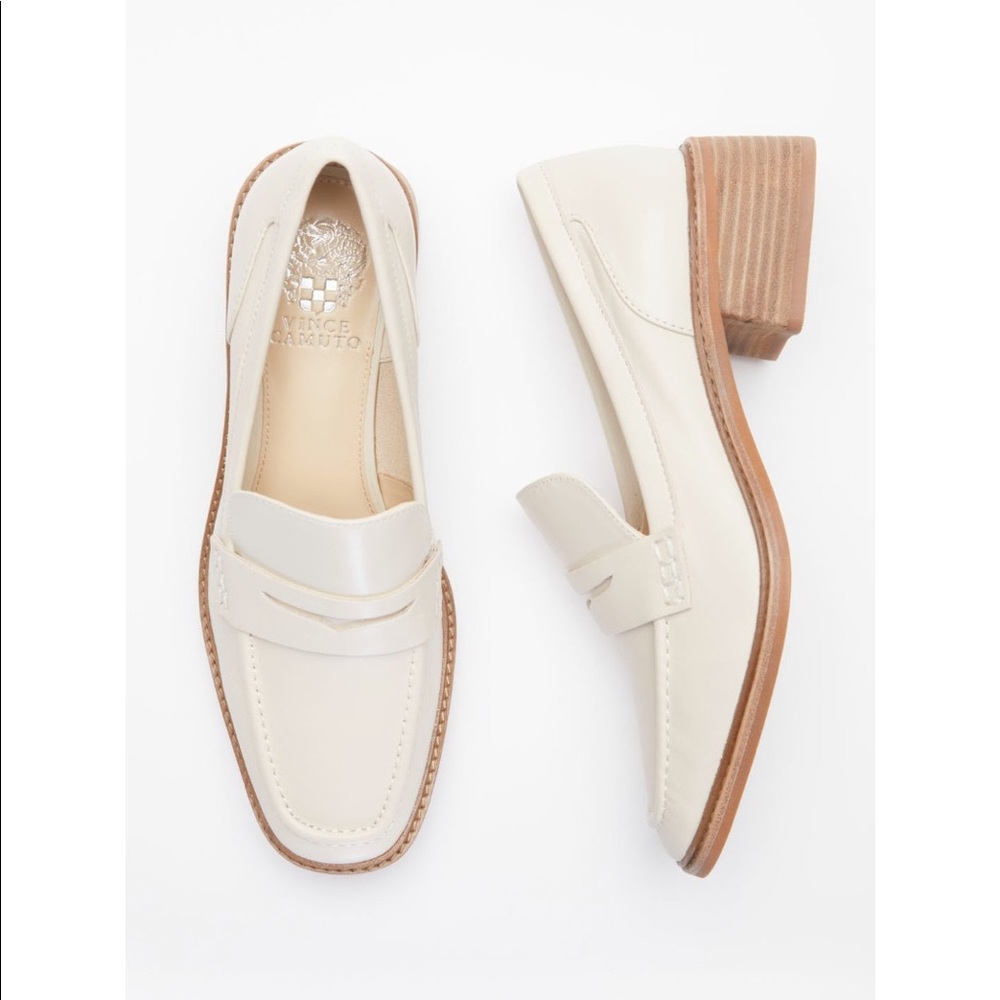 Vince Camuto Eckinti Block Heel Apron loafer  9  NWOB